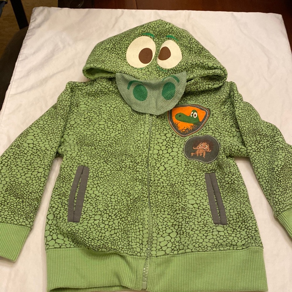 Disney Pixar The Good Dinosaur hoodie size 2T green.